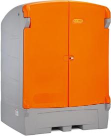 CEMO PE-Gefahrstoffdepot 1100/1 Gehäuse/Türen grau/orange Produktbild