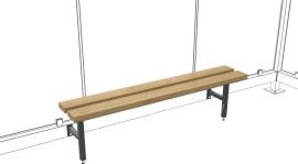 Sitzbank Überdachung RELAX NATURE II 1500x280, pulverb. RAL 7016 Produktbild