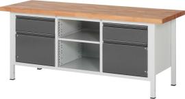 RAU. Werkbank Basic 8 8561-2 RAL7035/7016 B2000xT700xH840mm Produktbild