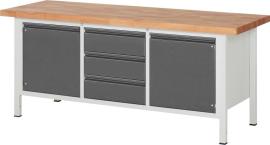 RAU. Werkbank Basic 8 8569-2 RAL7035/7016 B2000xT700xH840mm Produktbild
