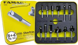 HM Fräser-Satz Classic line 8+4 tlg. S8 mm in Blechbox Famag Produktbild