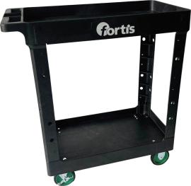 FORTIS Servicewagen UDT 2 Etagen Kunststoff L875xB425xH970mm Tragkraft 250kg Produktbild