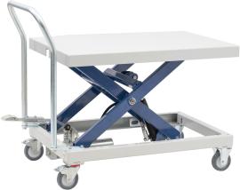 BECK Hubtisch 1100x700x30mm höhenverstellbar 400-940mm 500kg mit Metallplatte und Bügel Produktbild