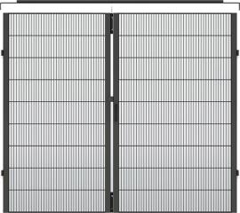 TTS Doppelflügeltür CleverProtect für Trennwandschutzgitter RAL9005 B2200xH2000mm Produktbild