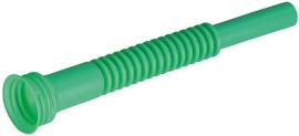 Auslaufrohr HDPE Länge 265mm Gewinde Außen ø 38mm grün mit Faltenbalg Produktbild