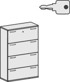 Registraturschrank zu Büromöbelserie „Pro“ Produktbild