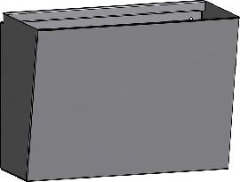 Abfalleimer passend f. Lochwände Lochung 10X10 mm RAL 7016 Produktbild