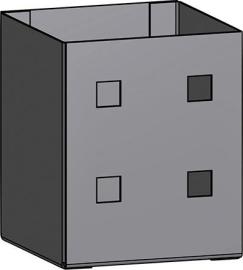 Einhängekasten klein passend f. Lochwände Lochung 10X10 mm RAL 7017 Produktbild
