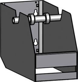 Schleifleinenabroller 3-fach für Lochwände Lochung 10X10 mm RAL 7019Rollenbreite bis 148 mm Produktbild