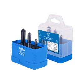 VHM Entgratfräser Set 3-tlg. ⌀ 6/8/10 mm 90° TiAlN Schaft HB Universal Line Anfasen Entgraten Produktbild