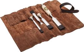 KIRSCHEN Stechbeitelsatz 4-teilig in Ledertasche Produktbild