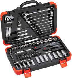 VIGOR Werkzeugkoffer ∙ V2470N ∙ 5/16 Zoll (8 mm) Sechskant massiv, 1/4 Zoll (6,3 mm) Vierkant hohl, 3/8 Zoll (10 mm) Vierkant hohl ∙ Außen TORX® Profil, Innen TORX® Profil, Innen Sechskant Profil, Außen Sechskant Profil, Kreuzschlitz Profil PH, Pozidriv Profil PZ, Schlitz Profil, Tamper Resistant TORX® Profil ∙ 92-teilig ∙ Anzahl Werkzeuge: 92 Produktbild