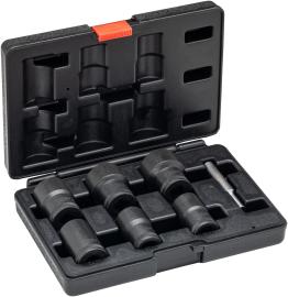 VIGOR Spiralnutenausdreher-Einsatz Satz ∙ V3741N ∙ 1/2 Zoll (12,5 mm) Vierkant hohl ∙ Außen Schraubenausdreher Profil ∙ 6-teilig ∙ 21 ∙ 22 ∙ 24 ∙ 27 ∙ 30 ∙ 32 mm ∙ Anzahl Werkzeuge: 6 Produktbild