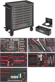 VIGOR Werkstattwagen Series&nbsp;XL ∙ Kunststoff-Arbeitsplatte ∙ mit Sortiment ∙ V4481/466 ∙ 466-teilig ∙ Anzahl Werkzeuge: 466 Produktbild