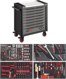 VIGOR Werkstattwagen Series&nbsp;XL ∙ Edelstahl-Arbeitsplatte ∙ mit Sortiment ∙ V4481-X/375 ∙ 375-teilig ∙ Anzahl Werkzeuge: 375 Produktbild