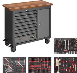 VIGOR Mobile Werkbank Series&nbsp;L ∙ mit Sortiment ∙ V5156 ∙ 256-teilig ∙ Anzahl Werkzeuge: 256 Produktbild