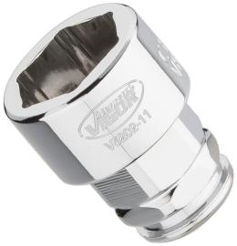 VIGOR Steckschlüsseleinsatz ∙ superflach ∙ V5202-11 ∙ 1/4 Zoll (6,3 mm) Vierkant hohl ∙ Außen Sechskant Profil ∙ SW 11 mm Produktbild