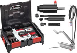 VIGOR Kompakt-Radlager Demontage / Montage Satz ∙ mit Hydraulik-Fußpumpe ∙ V5554 ∙ 28-teilig ∙ Anzahl Werkzeuge: 28 Produktbild