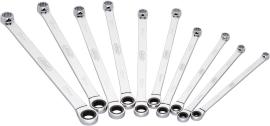 VIGOR Ratschen-Ringschlüssel Satz ∙ extra lang ∙ V7031 ∙ 10-teilig ∙ 10 – 19 mm ∙ Anzahl Werkzeuge: 10 Produktbild