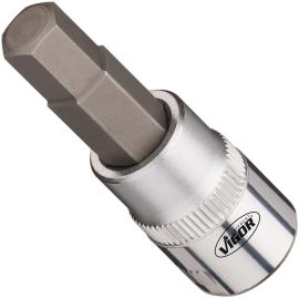 VIGOR Steckschlüsseleinsatz ∙ V7158-4 ∙ 3/8 Zoll (10 mm) Vierkant hohl ∙ Innen Sechskant Profil ∙ SW 9 mm Produktbild
