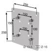 MUNK Adapterplatte Edelstahl 100 x 100 mm, 150 x 150 mm Produktbild img2 S