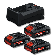 Bosch EXPERT Batterie/Ladegerät Set 3x EXBA 18V-40 + GAL 12V/18V-80 Produktbild img1 S