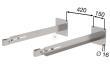 MUNK Sonderwandhalter, Verstellbereich 800-900mm, Edelstahl Produktbild img2 S