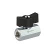 RIEGLER Mini-Kugelhahn, sandgestrahlt, MS vernickelt , Flügelgriff, G 1/2 IG Produktbild img1 S