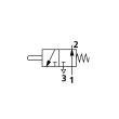 RIEGLER 3/2-Wege-Miniaturventil mechan., Rollenhebel, NO, 4 mm seitlich Produktbild img2 S