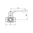 RIEGLER 3-Wege-Kugelhahn, Standard, L-Bohr., Messing vernickelt , Rp 1 1/2, DN 40 Produktbild img2 S