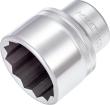 HAZET Steckschlüsseleinsatz 1100Z-50 ∙ 1 Zoll (25 mm) Vierkant hohl ∙ Außen Doppelsechskant Profil ∙ SW 50 mm Produktbild img1 S