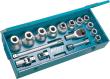 HAZET Steckschlüssel Satz 1100Z ∙ 1 Zoll (25 mm) Vierkant hohl ∙ Außen Doppelsechskant Profil ∙ 17-teilig ∙ 32 – 80 Produktbild img1 S