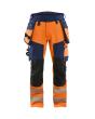 High Vis Hose 4-Wege-Stretch High Vis Orange/Marineblau C94 Produktbild img1 S