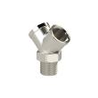 RIEGLER Verteiler, 2fach, R 3/8 AG, Abgänge 2 x G 3/8 IG, Messing vernickelt Produktbild img1 S