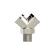 RIEGLER Verteiler, 2fach, R 3/8 AG, Abgänge 2 x G 3/8 IG, Messing vernickelt Produktbild img4 S