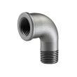 RIEGLER Winkel 92, 90°, IG/AG, Rp/R 3/8, schwarzer Temperguss feuerverzinkt Produktbild img1 S