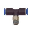 RIEGLER T-Steckverschraubung »Blaue Serie«, drehbar, R 3/8 außen Ø 12 mm Produktbild img1 S