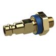 RIEGLER Unverwechselbarer Nippel NW 5, Messing blank, G 1/4 AG, blau Produktbild img1 S