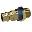 RIEGLER Unverwechselbarer Nippel NW 7,8, Messing blank, G 1/4 AG, blau Produktbild img1 S