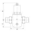Druckregler f. Trinkw., Rotguss, m. Mano, R 1 1/4 AG, 5 - 15 bar Produktbild img2 S