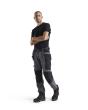 Handwerker Arbeitshose 4-Wege-Stretch Mittelgrau/Schwarz D31 Produktbild img3 S