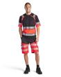 High Vis Shorts mit Stretch Schwarz/High Vis Rot C50 Produktbild img3 S