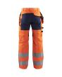 High Vis Arbeitshose mit Stretch High Vis Orange/Marineblau C58 Produktbild img2 S