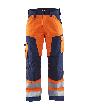 High Vis Arbeitshose ohne Nageltaschen High Vis Orange/Marineblau C46 Produktbild img1 S