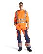High Vis Arbeitshose ohne Nageltaschen High Vis Orange/Marineblau C46 Produktbild img3 S
