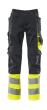 MASCOT® Leeds Hose Größe 76C52, schwarzblau/hi-vis gelb Produktbild img1 S