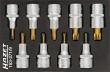 HAZET Schraubendreher-Steckschlüsseleinsatz Satz ∙ TORX® 163-271/9 ∙ 1/2 Zoll (12,5 mm) Vierkant hohl ∙ Innen TORX® Profil ∙ 9-teilig ∙ T20 – T60 Produktbild img1 S