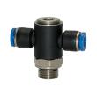 RIEGLER T-Steckverschraubung »Blaue Serie«, drehbar, G 1/4 außen, Ø 8 mm Produktbild img1 S