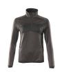 Fleecepullover mit kurzem Zipper, Damen Microfleecejacke Größe 3XL, dunkelanthrazit/schwarz Produktbild img1 S