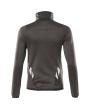 Fleecepullover mit kurzem Zipper, Damen Microfleecejacke Größe 3XL, dunkelanthrazit/schwarz Produktbild img3 S